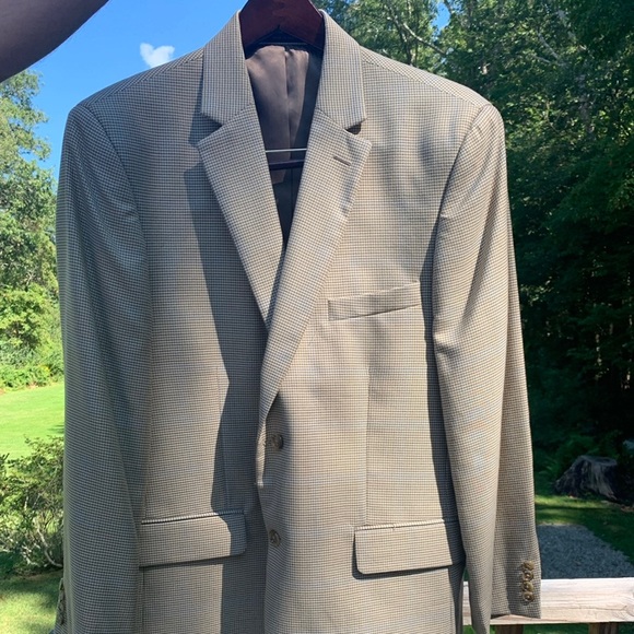 Club Room Mens Tan striped Blazer Size 42R. - Picture 2 of 6